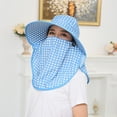 thumbnail image 2 of LRen Women's Summer Sun Hat for Outdoor Activities Breathable Cycling Cap Fashionable Wide Brim Sunscreen Hat Blue, 2 of 4