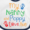 thumbnail image 4 of Inktastic Nanny and Poppy Love Me Grandkid Boys or Girls Baby Bib, 4 of 4