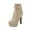 Beige, variant on Fesfesfes Black Platform Boots for Women And Winter Plus Size Ladies Knight Metal Chain Tassel Water Platform Super High Heel Side Zipper 5.5(36)