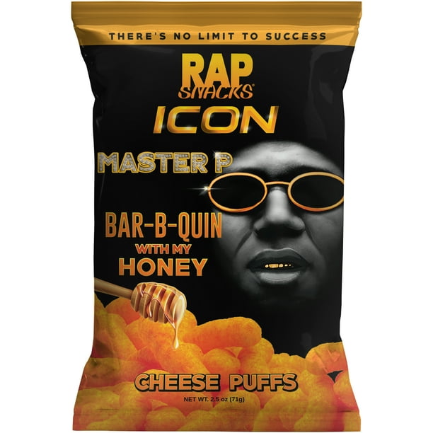 Rap Snacks Master P BarBQuin' with My Honey Cheese Puffs Snack Chips