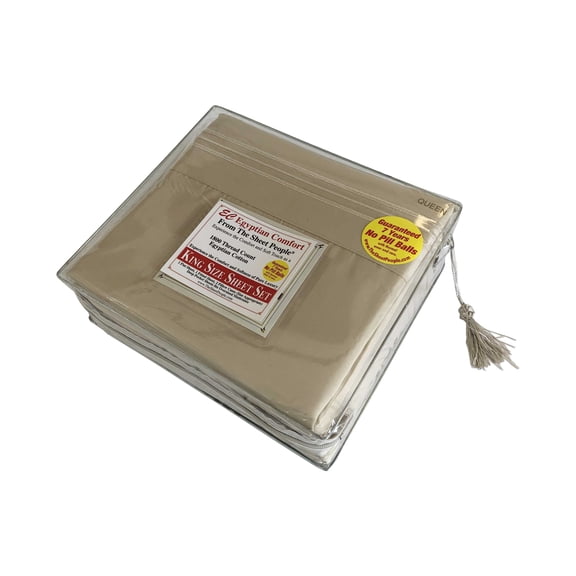 Queen Size Sheets 1800 Thread Count 60% Egyptian Cotton,40% Polyester Microfibre Blen Pill Ball Free Guaranteed Sheets Deep Pocket Fits Mattress up to 18 Inch Thick 15177-Tan