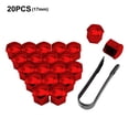 thumbnail image 3 of 20PCS/Set Car Wheel Nut Cap Exterior Decoration Replacement Auto Hub Screw Cover 17-21mm Anti-rust Automobile Nuts Rims Plating Red 17mm, 3 of 7