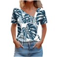 thumbnail image 1 of Top de Verano Mujeres Cuello en V Casual Manga Corta Primavera Y Top de Verano, Tops Cortos para Mujeres, 1 of 5