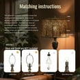 thumbnail image 5 of Metal Drum Lampshade for Table Lamps, AEELLEEA  Large Oval  Lamp Shade For Floor Lamps, Black Light Cover   (Spider) (12×8)'' ×(14×10.5)'' ×8.5" H, 5 of 7