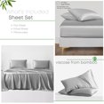 thumbnail image 3 of LINENWALAS Twin Sheet Sets, Cooling Sheets, Rayon Derived from Bamboo, Deep Pocket Up to 16", Breathable & Soft Bed Sheets, Luxury Silky Bedding Sheets (Twin, Silver), 3 of 9