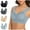 Black, variant on Plus Size Sports Bras Women Pullover Bra Feature V-Neck Longline Bra Style W-1522 Black 3XL