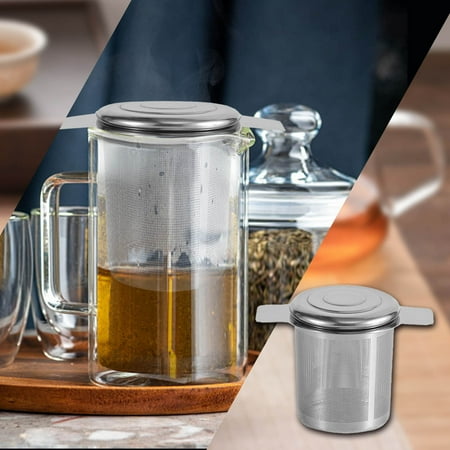 

Cacfwgk Filter Screen Loose Leaf Tea Mesh Strainer For Hanging On Teapots Stainless Steel Tea Infuser With Large Capacity