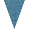 Burlap Laminated Shapes, Blue Pennant, 2