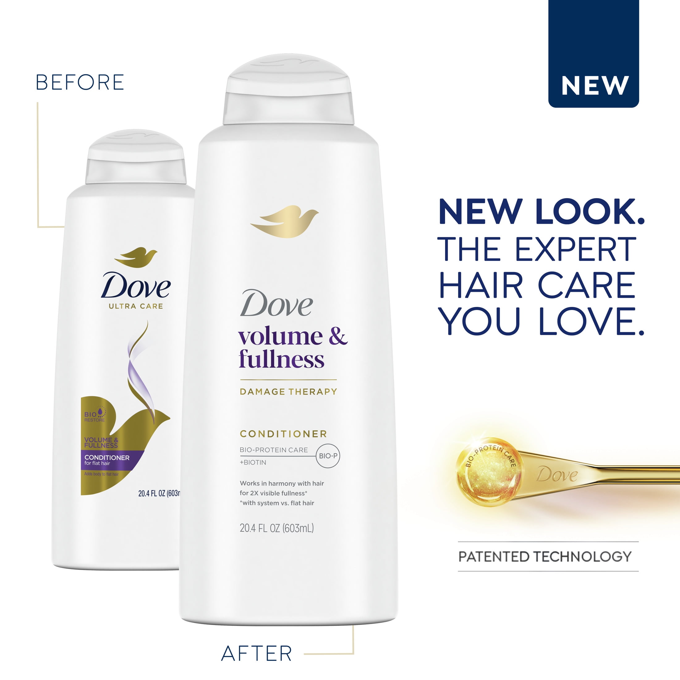 Dove Volume and Fullness Daily Conditioner with BioProtein Care, 20.4 fl oz  (图4)