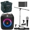 JBL PartyBox Encore Essential Portable Party Speaker with Vocal Microphone & Carry Case Package