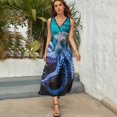 thumbnail image 4 of Octopus in The Mysterious Ocean Sleeveless Dress Female Clothing Dress Women Summer 2025 Dress, 4 of 6