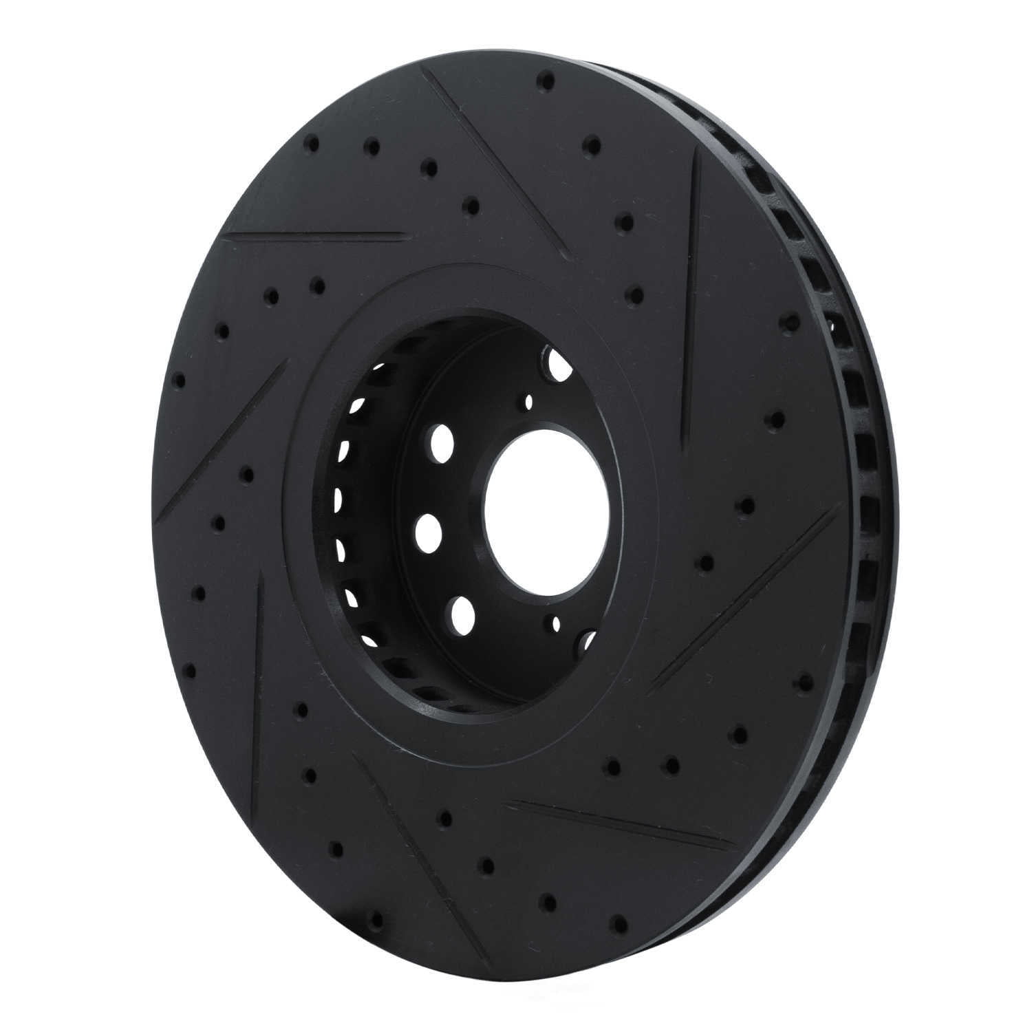 Dynamic Friction Company 633-75052D DFC Brake Rotor - Drilled And Slotted - Black