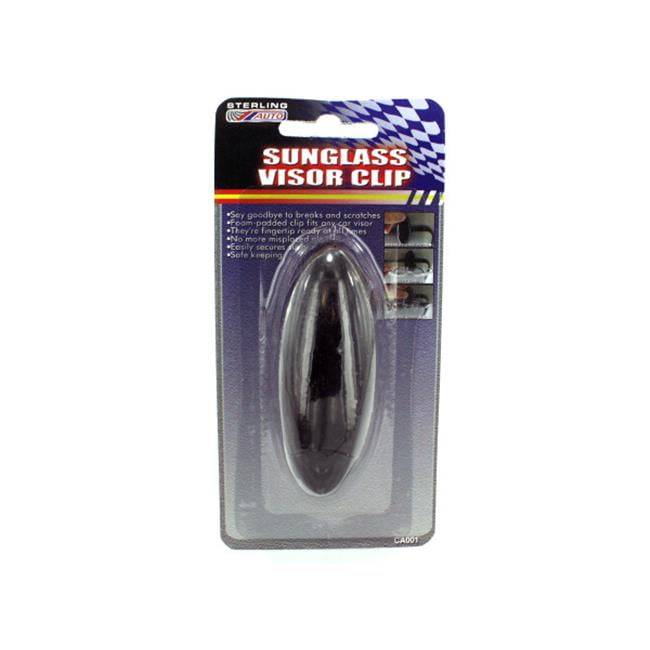 Bulk Buys CA00124 Black Sunglass Visor Clip in a Blister Card Pack