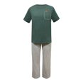 thumbnail image 1 of Set Pijama George Talla CH Manga Corta Bolsillo en Pecho Verde 2 Piezas, 1 of 4