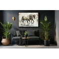 thumbnail image 2 of Farmhouse Horse Oil Painting Brown Vintage Horse Canvas Art Framed Horse Pictures Wall Art For Livingroom Bedroom Office, 2 of 7