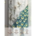 thumbnail image 3 of Luxury Peacock Sheer Curtains for Living Room Bedroom Watercolor Vintage Floral Attic Sheer Curtains 96 Inch Long 2 Panels Set Light Filtering Curtain Window Treatments Drapes for Dining Room, 3 of 6
