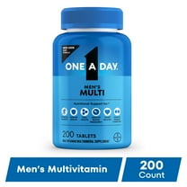 One A Day Multivitamin for Men - Daily Mens Multivitamins with Vitamin D, Zinc, Folic Acid, and B Vitamins, Physical Energy Support, 200 Ct (Packaging May Vary)