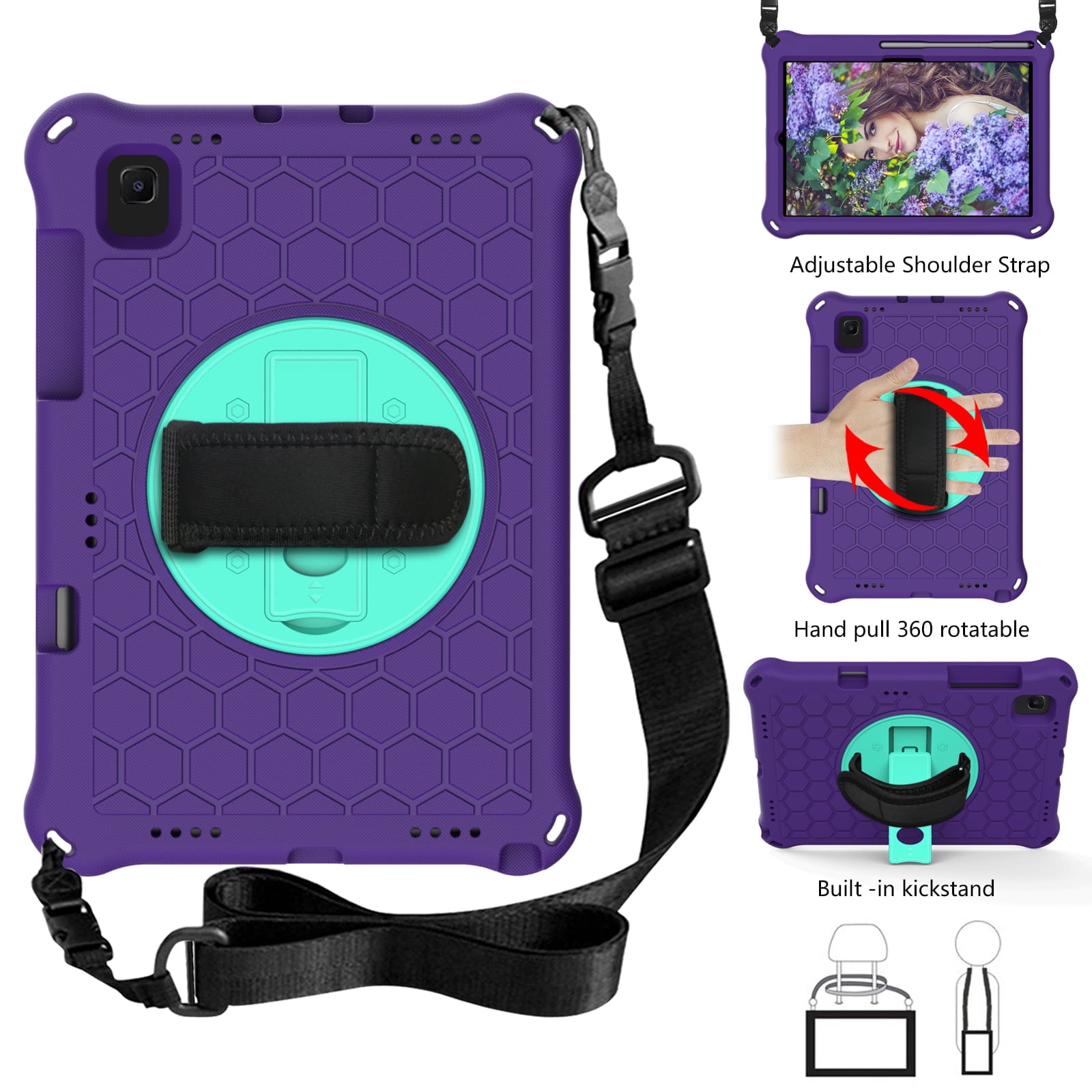 Case for Samsung Galaxy Tab S5e 10.5 2019 SM-T720/T725, Kids Friendly Slim Lightweight EVA Rubber Convertible Handle Stand Shockproof Protective Tablet Cover