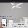thumbnail image 2 of CARRO  Boreas 52" Smart Ceiling Fan with Light and Remote-Downrod WhiteGold, 2 of 5
