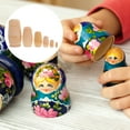 thumbnail image 5 of Rhewides Unfinished Russian Nesting Dolls Wooden Crafts Blank Wood Peg People Unpainted Bodies Kids Toys for Birthday and New Year, 5 of 6