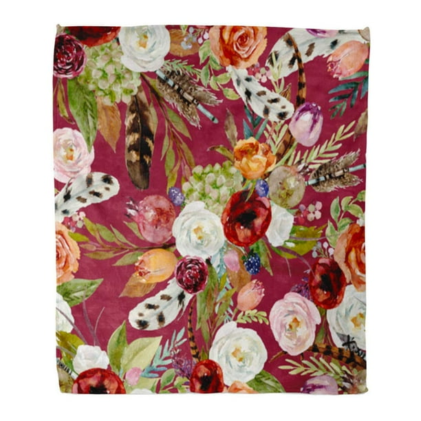Download KDAGR Throw Blanket Warm Cozy Print Flannel Watercolor ...
