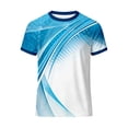 thumbnail image 3 of KHONTS Printed Short Sleeve T Shirts for Men Tennis Crew Neck Tee Summer Fashion Plus Size Tops Blue L, 3 of 3