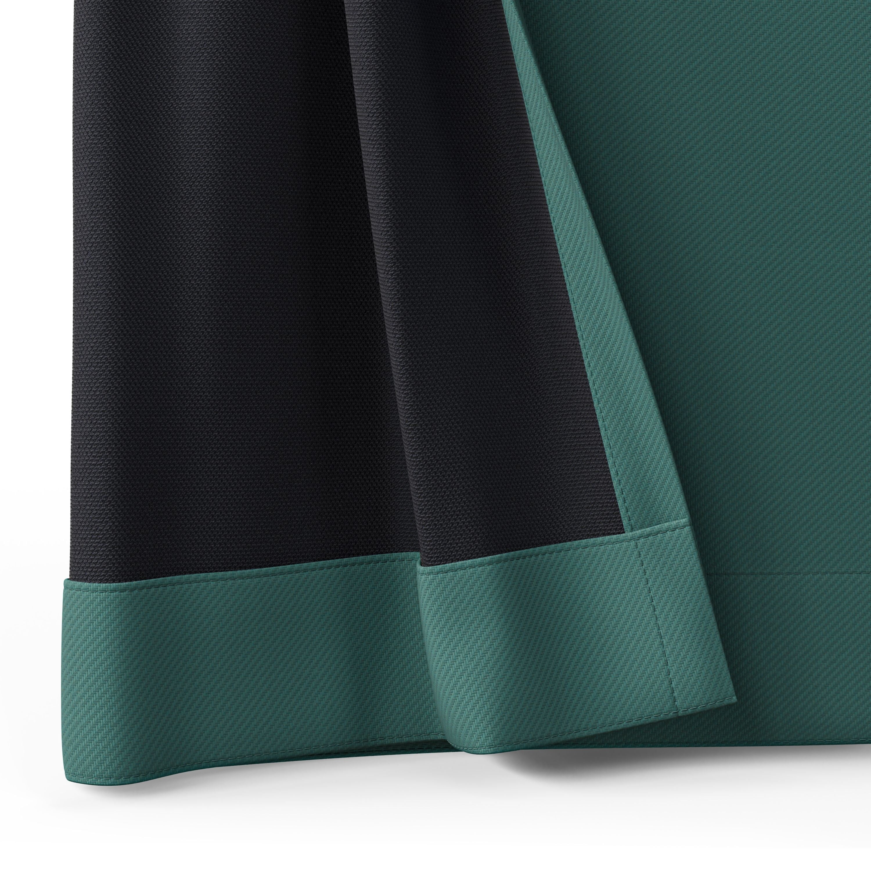 Mainstays Kids Dark Green Solid Blackout Rod Pocket with Back Tabs Curtain Panel Pair, Set of 2, 30" W x 63" L