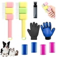 thumbnail image 2 of UYGDUY-9 PCS Pet Grooming Brush Set,Self Cleaning Pet Hair Removal Comb,Pet Hair Remover Gloves,Spray Bottle, Lice Flea Combs, Pet Grooming Supplies,Essential Bathing,Brushing & Shedding Tool for Cat, 2 of 4