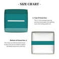 thumbnail image 5 of Rateoe Teal Color Pattern Tissue Box Cover, Modern Square Decorative Leather Facial Paper Case Organizer Holder Dispenser 5X5X5'', 5 of 7