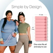Bala Bangles Wrist & Ankle Weights for Women & Men (Blush) - 1 Pound Silicone Bracelet Set