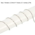 thumbnail image 2 of Uxcell 11 Yard 2.5mm Crystal Rhinestone Diamond Close Chain Trim Trimming Claw Cup Chain Silver White, 2 of 4