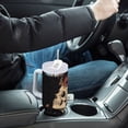 thumbnail image 4 of Yayeee 40oz Stainless Steel Tumbler with Straw and Handle Double-Wall Insulated Travel Water Bottle, Skeleton with Flowers Pattern, 4 of 8