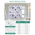 thumbnail image 6 of Purple Flowers Tie Up Curtains for Windows 63 Inch Length Balloon Curtains Kitchen Adjustable Balloon Window Shade Watercolor Farmhouse Botanical Floral Leaf Tie Up Bathroom Curtain Window 42"x63", 6 of 6