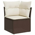 thumbnail image 4 of vidaXL Garden Sofa Set Brown, Cream White, 4 of 10
