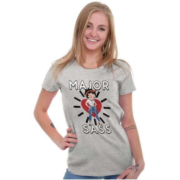 Betty Boop Major Sass Cute Sassy Women's T Shirt Ladies Tee Brisco Brands S