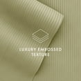 thumbnail image 6 of Noble Linens 4 Piece Sage Striped Embossed Bed Sheet Set, Full, 6 of 12