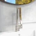 thumbnail image 2 of Brushed Nickel Waterfall Bathroom Sink Faucet Vanity Mixer 1 Hole Single Handle, 2 of 13