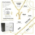 thumbnail image 2 of BEBERLINI Women Initial Letter Y Pendant Necklace 14K Gold Filled Rope Chain Jewelry 24", 2 of 9