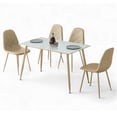 thumbnail image 1 of Juego De Comedor 4 Sillas Mesa Rectangular Vanguardista beige 5, 1 of 6
