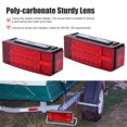 LED Submersible Trailer Boat Rectangle Stud Stop Turn Tail Lights Kit