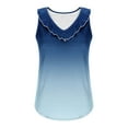 thumbnail image 6 of ZQGJB Womens Summer Tank Tops Casual Sleeveless Tie Dye Gradient Color Printed Tunic Top Loose Fit Ruffled Trim V Neck Shirts Blue S, 6 of 6