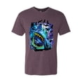 thumbnail image 2 of Great White Shark Species in Ocean | Mens Fishing Premium Tri Blend T-Shirt, Vintage Purple, Small, 2 of 3