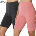 thumbnail image 2 of cfhntfmh 2 Pack Womens Biker Shorts High Waisted Yoga Shorts for Women Athletic Shorts for Running Gym and Workout, 2 of 7
