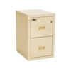FireKing Insulated Turtle File Cabinet 17.7" x 22.1" x 27.8" - 2 x Drawer(s) for File - Letter, Legal - Fire Resistant - Parchment - Powder Coated - Steel