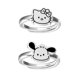 thumbnail image 5 of Anillo de dibujos animados para mujer, dulce y lindo diseño de nicho personalizado, joyería para novia, anillo de apertura para pareja de estudiantes de Hello Kitty, 5 of 5