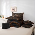 thumbnail image 6 of Erosebridal Women Cheetah Printed 7-Piece Twin Bedding Sets,Watercolor Aesthetic Letter Y Initial Print Bedding Comforter Set For Adults,Black Reversible, 6 of 7