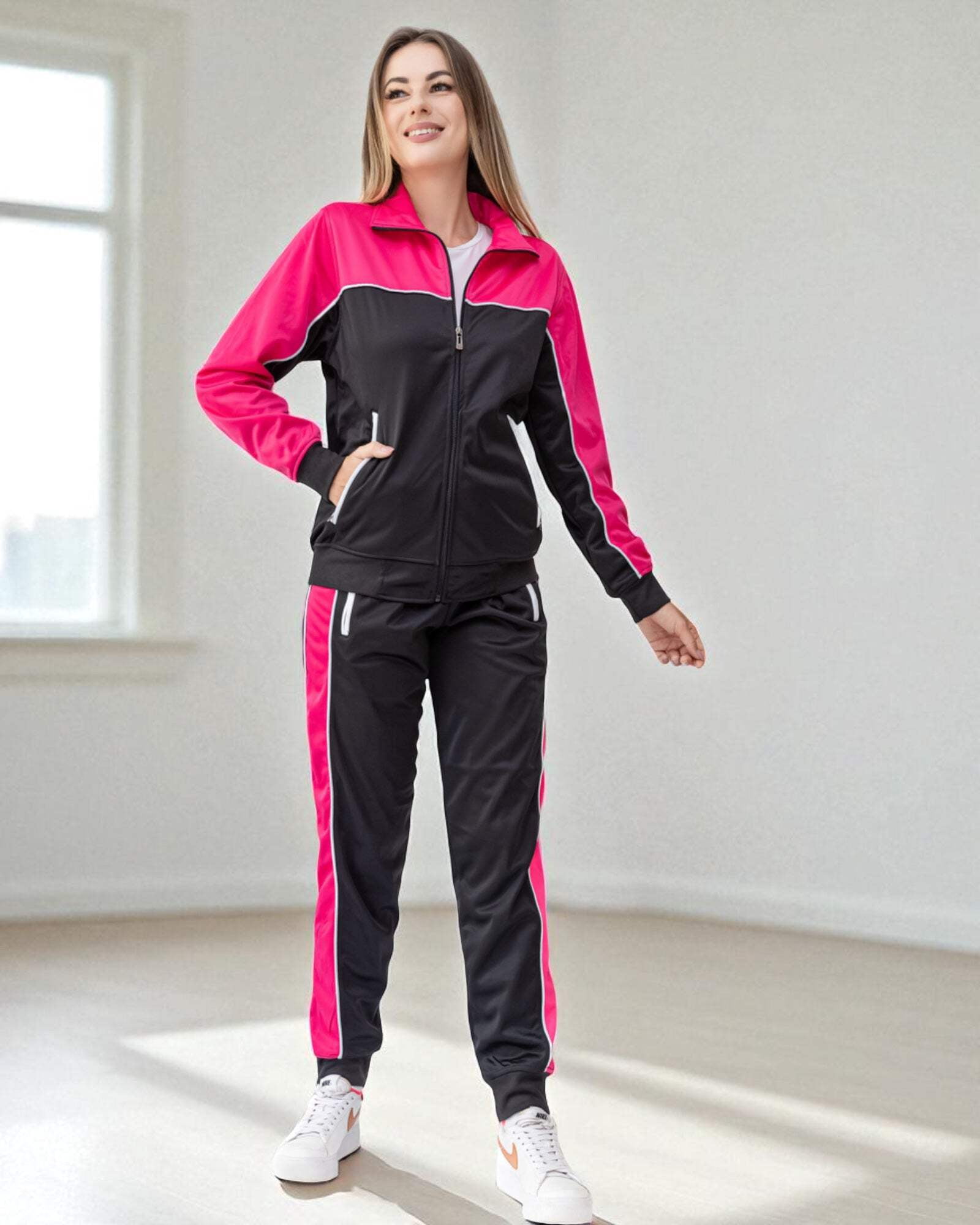 G-Style USA Men's Essential Side Stripe Tracksuits ST868- Charcoal