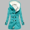 thumbnail image 3 of HTNBO Womens Winter Coats Outerwear Ladies Fleece Jackets with Hood Long Coats for Cold Weather Christmas Fashion, 3 of 4