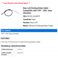 thumbnail image 2 of Rear Left Parking Brake Cable - Compatible with 1997 - 2001 Jeep Cherokee 1998 1999 2000, 2 of 2