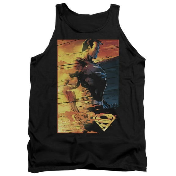 Superman Fireproof Adult Tank Top Black